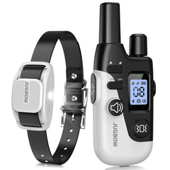 Jugbow dog collar shows 4200ft range for outdoor training.