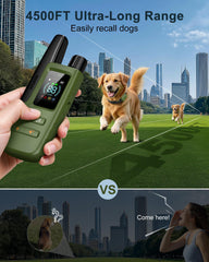 Jugbow dog collar IPX8 waterproof withstands rain and swims for adventures.