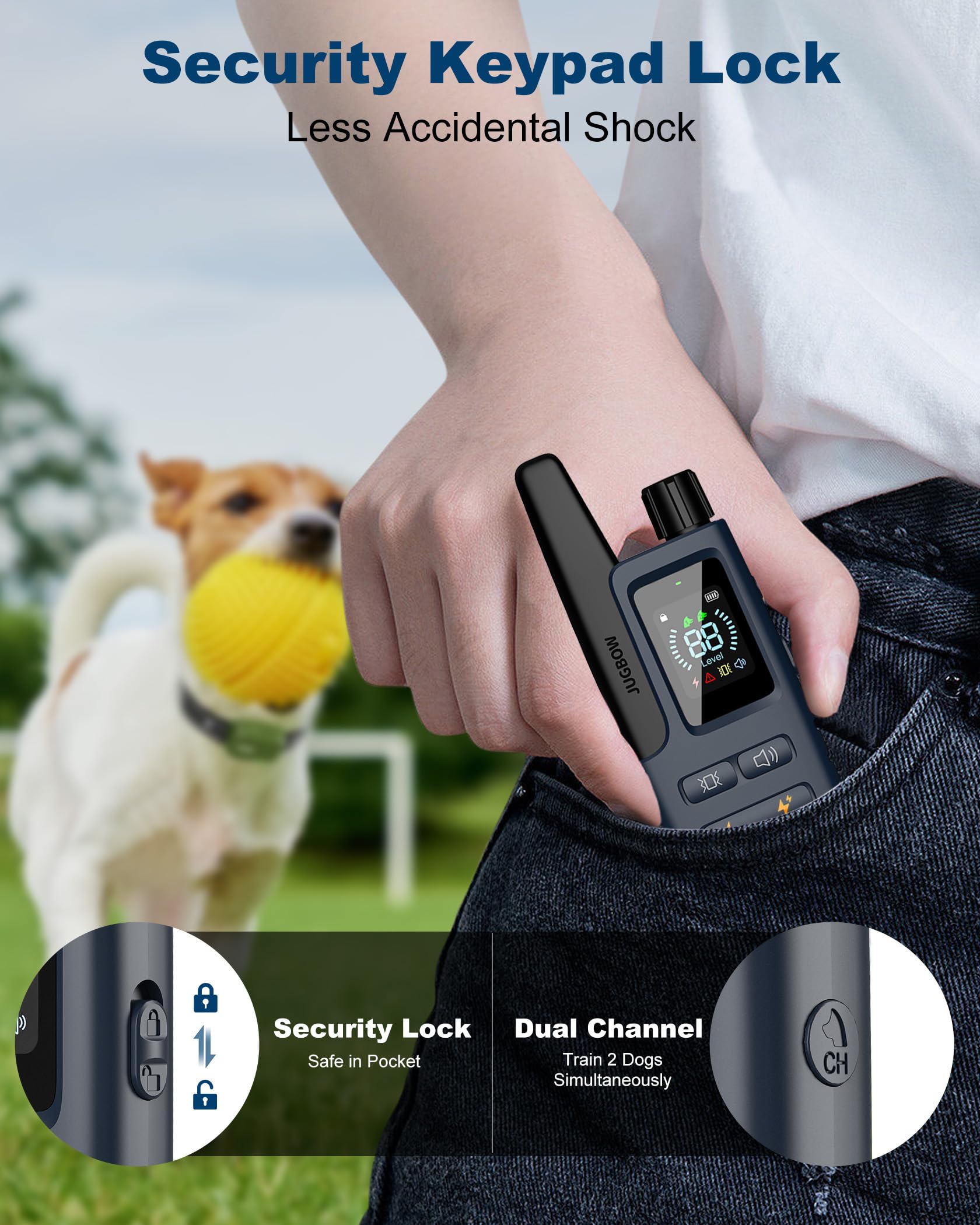 Jugbow Dog Shock Collar compact design for easy daily use
