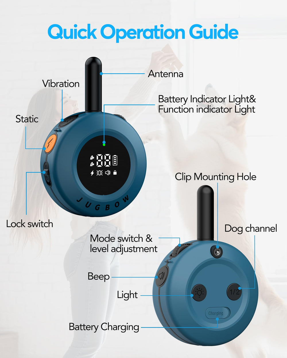 Jugbow Type-C quick charging for fast, convenient power