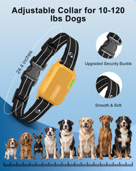 Jugbow IPX7 waterproof collar ready for rain, mud, and lake activities.