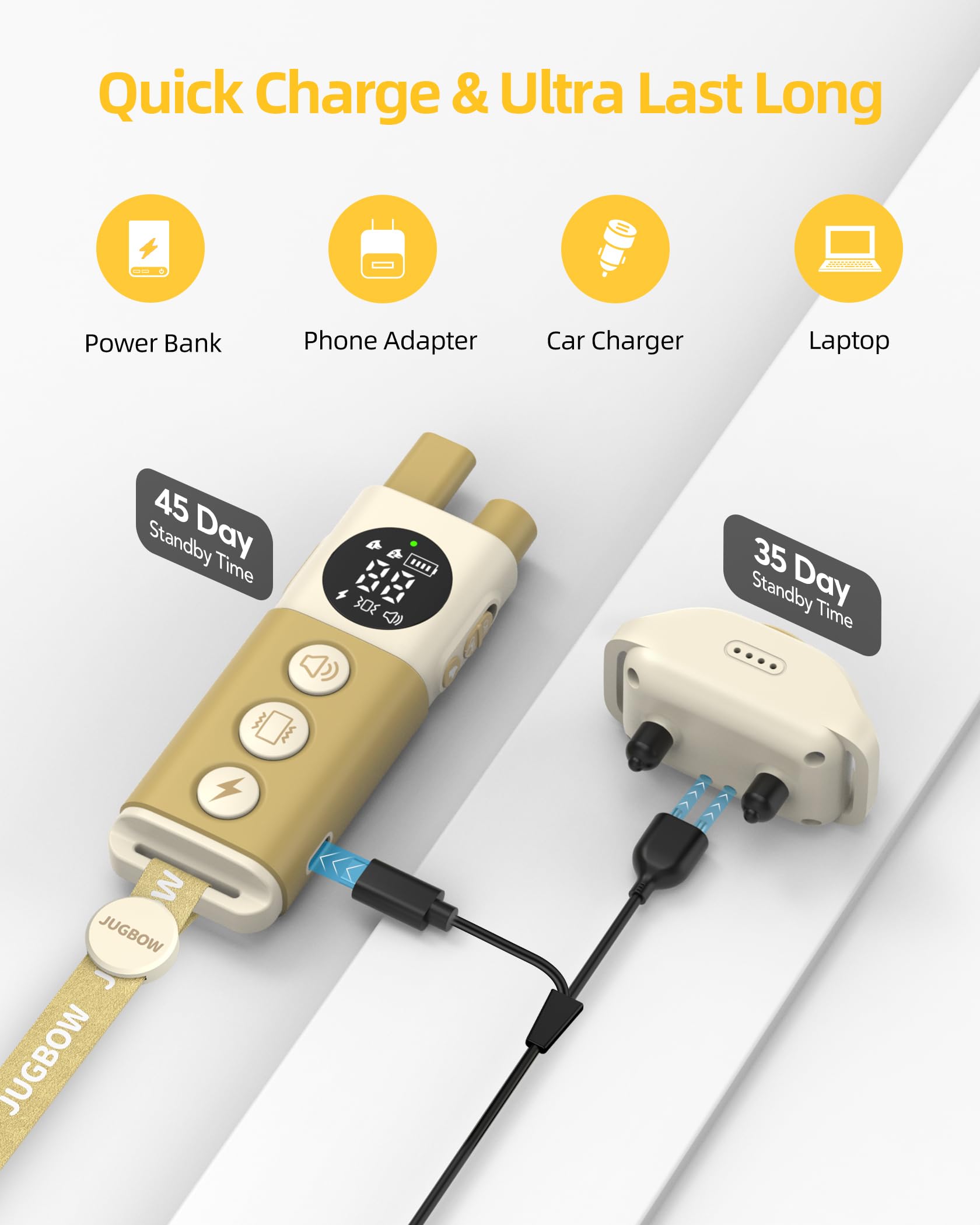 Jugbow safety lock switch prevents accidental activation during outdoor activities.