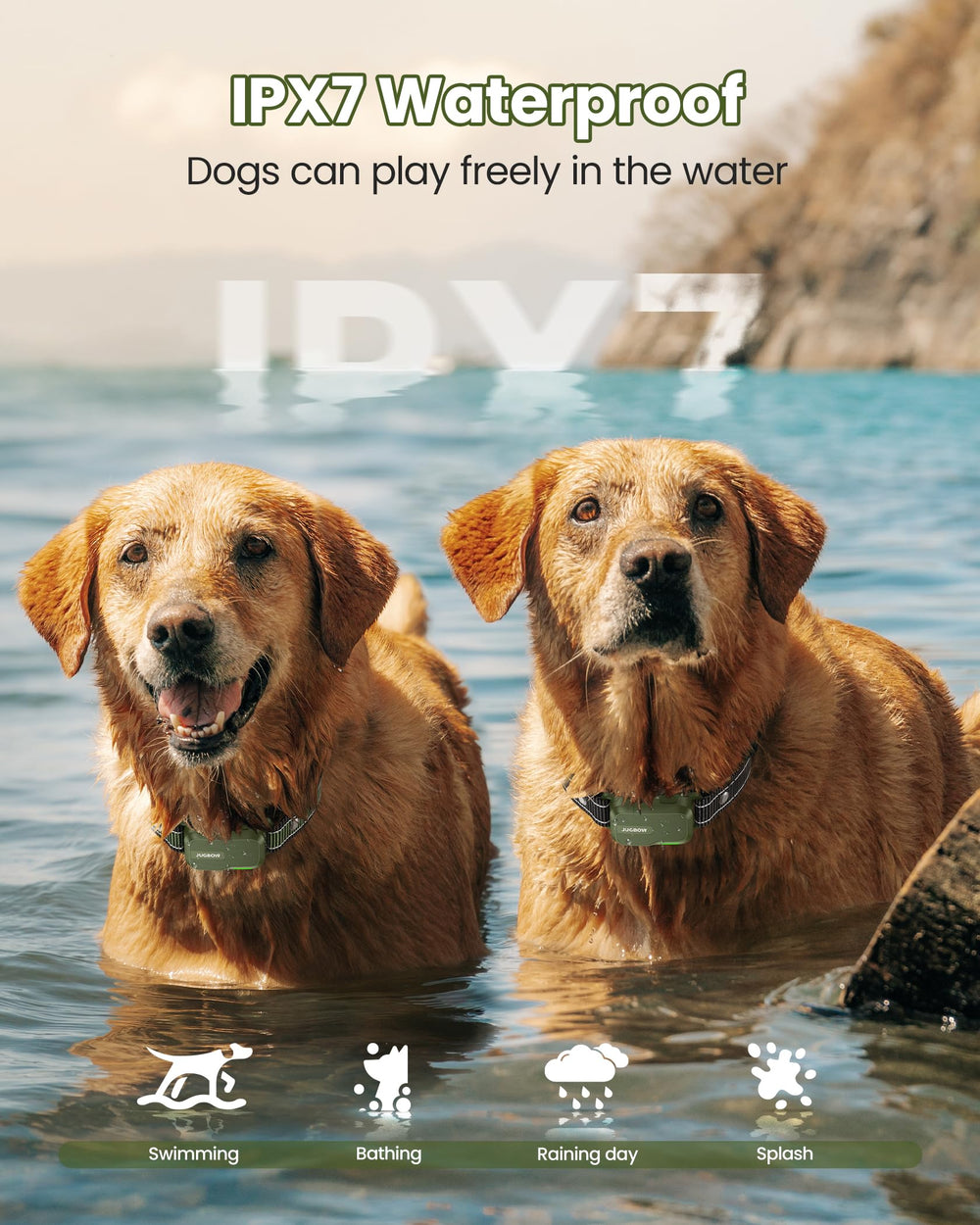 Jugbow soft nylon strap provides comfortable fit for dogs of all sizes.