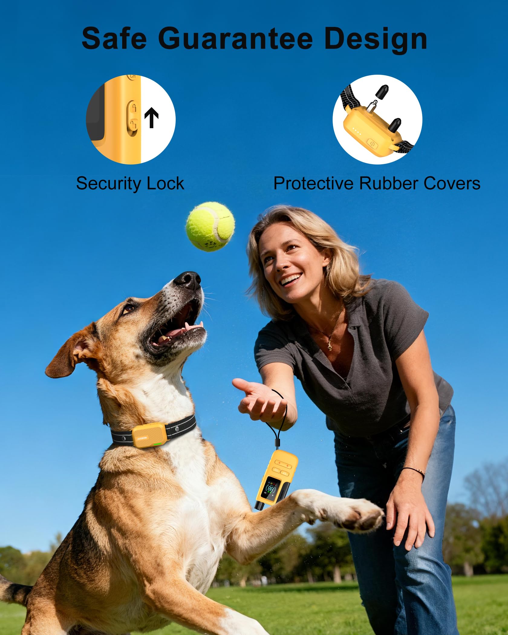 Jugbow two-dog-sync remote supports multi-dog households efficiently.