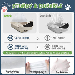 JUKAMO drawstring closure for mess-free sealing and odor control.