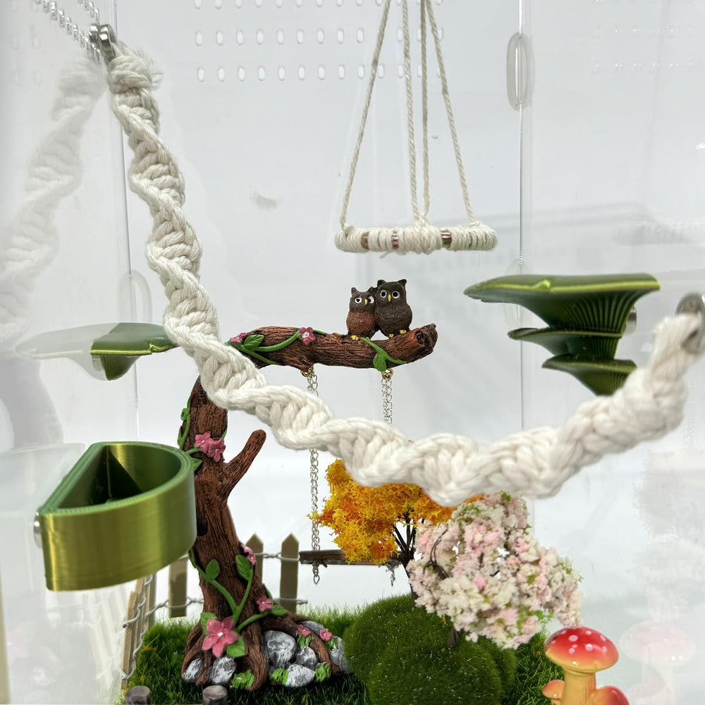 Accesorios decorativos Julang para jaula de araña de tamaño mediano.