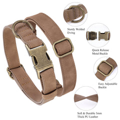 Jumpress dog collar with quick-release buckle ready for easy on/off during walks.