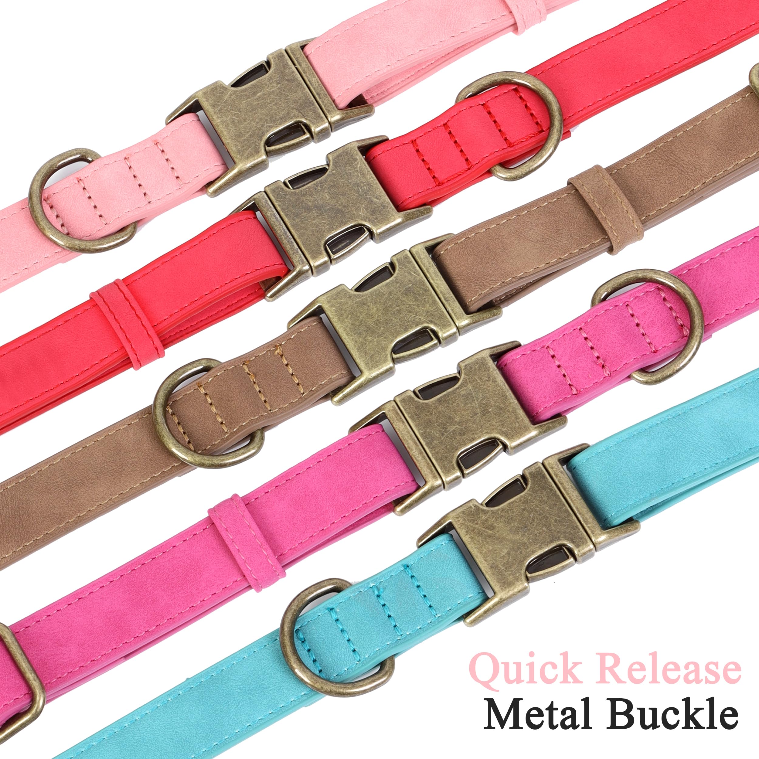 Jumpress pink leather collar worn during walk emphasizes comfortable daily wear.