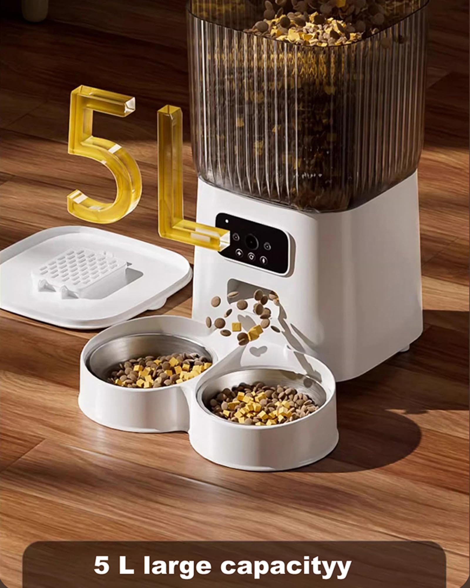 Junbec-Pet feeder two-way audio for remote pet conversations at mealtime