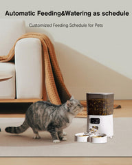 Junbec-Pet automatic cat feeder top view highlighting compact footprint
