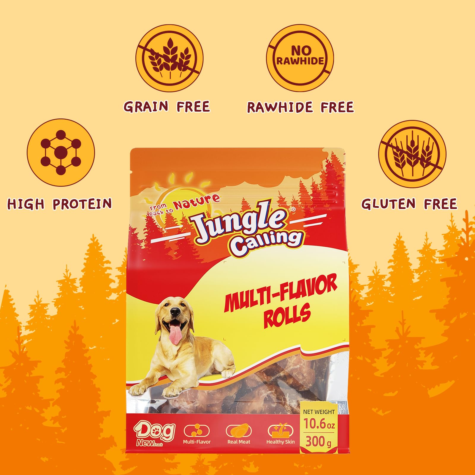Jungle Calling ingredients closeup real meats for protein