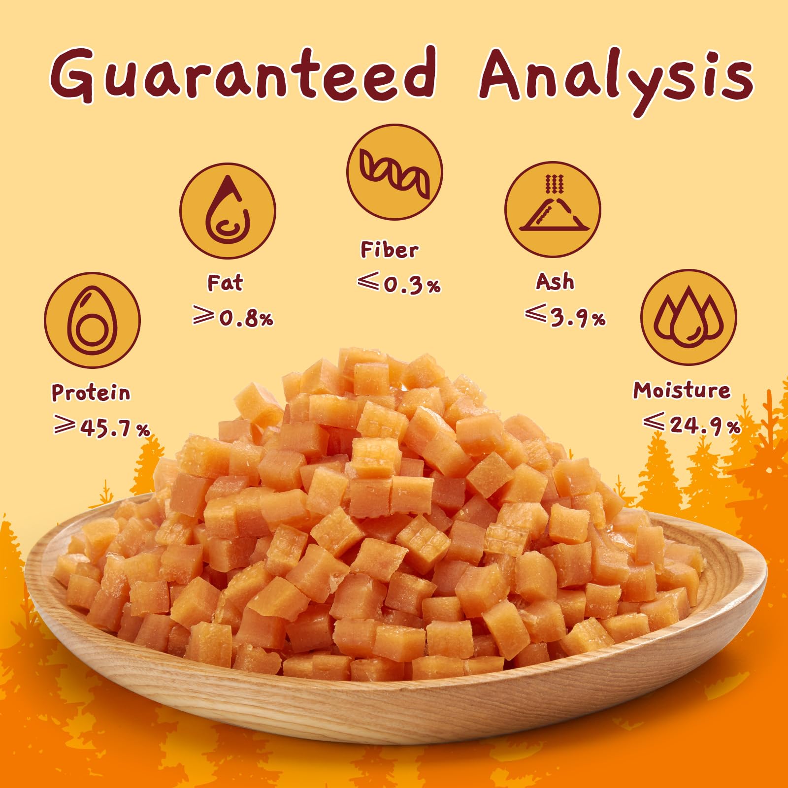 Jungle Calling soft chicken treats closeup shows soft chewy texture ideal for easy chewing.