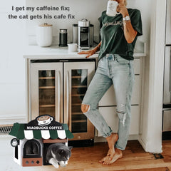 Jungle Elf cardboard cat house interior-nap-space shows a secure hideaway for calm naps.