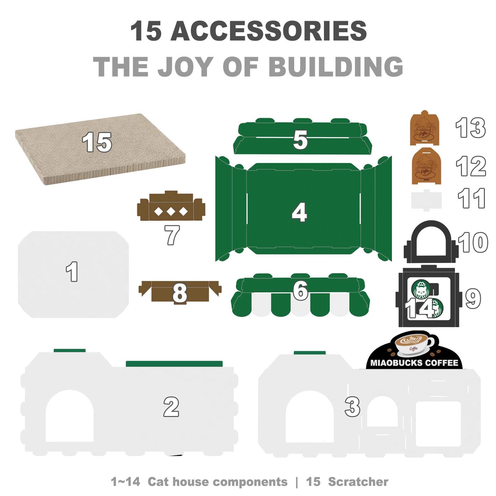 Jungle Elf cardboard cat house packaging highlights eco-friendly materials for gifting.