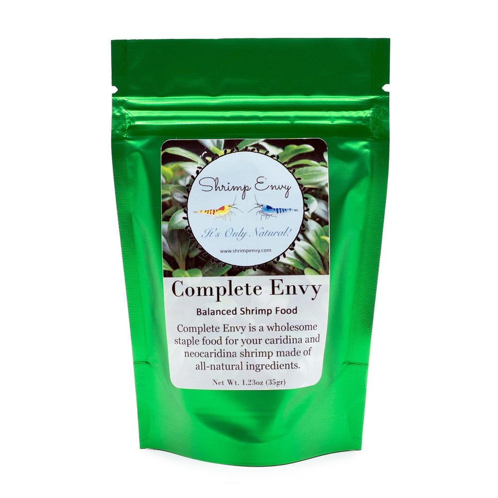 JungleAquashrimp Complete Envy Shrimp Food pellets support growth and balanced nutrition.