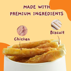 Jungle Calling rawhide-free soft-chewy close-up highlights digestible texture.