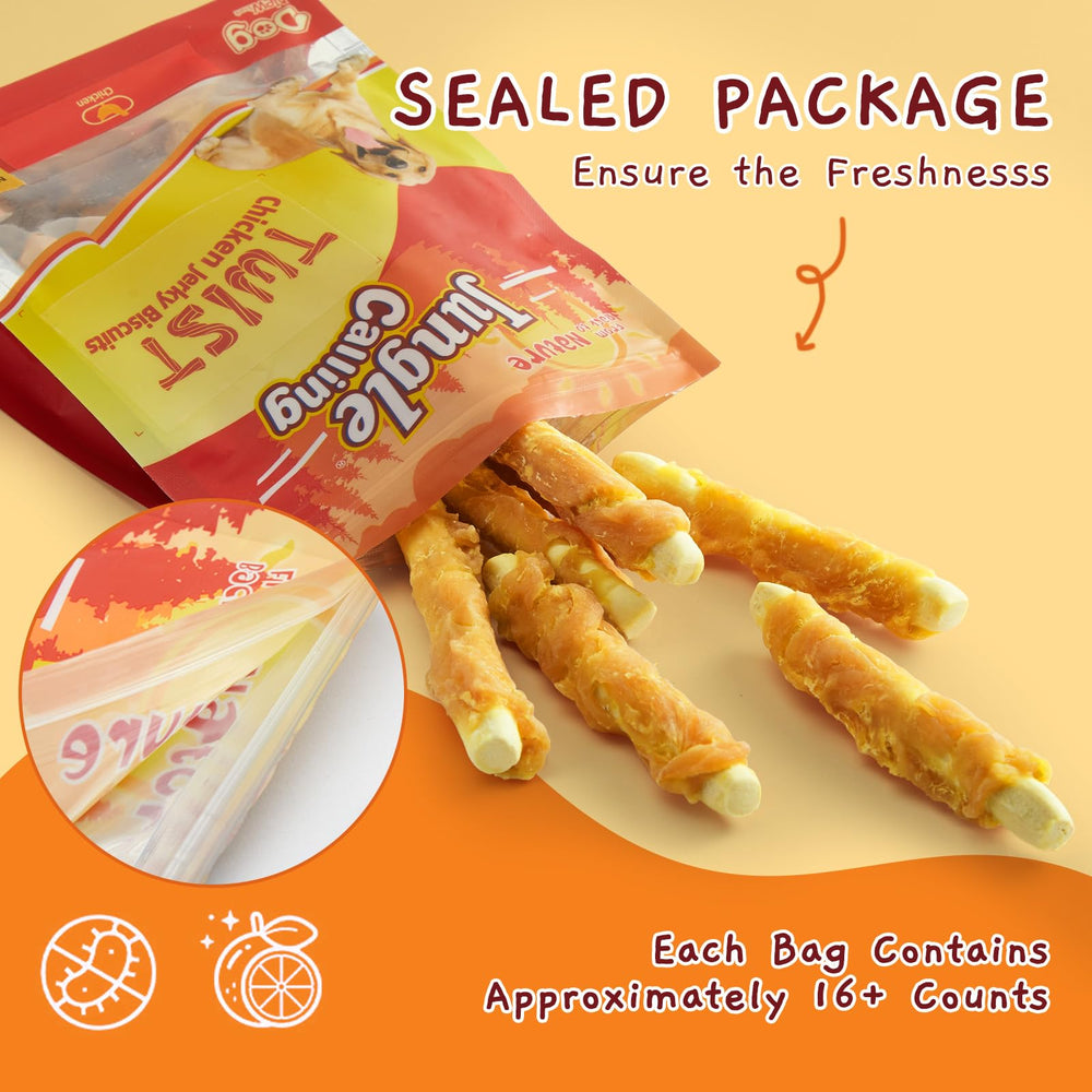 Jungle Calling soft-chewy texture close-up enhances chew satisfaction.