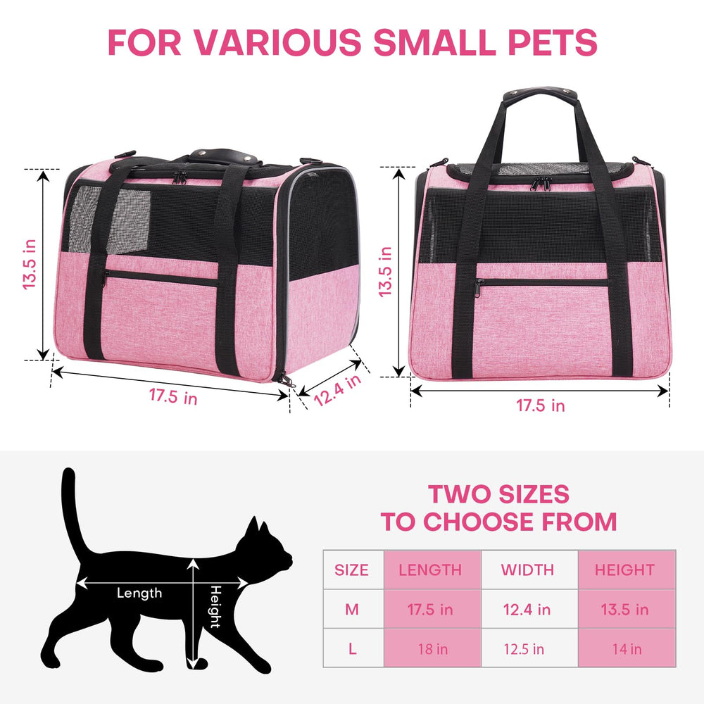 JUNGYOON Premium cat carrier adjustable padded straps for comfortable handling.