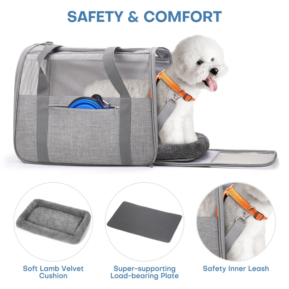 Jungyoon Premium Cat Carrier collapsible bowl in use for convenient hydration