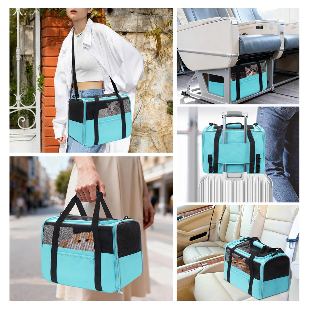 JUNGYOON Premium Cat Carrier exterior pocket keeps treats and essentials within reach