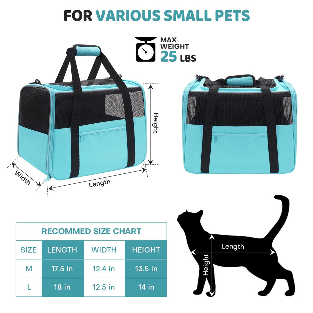 JUNGYOON Premium Cat Carrier padded strap offers comfortable carrying on long journeys