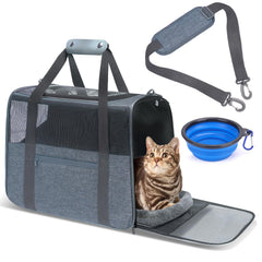 JUNGYOON premium cat carrier top-opening design for easy in-out during vet visits.