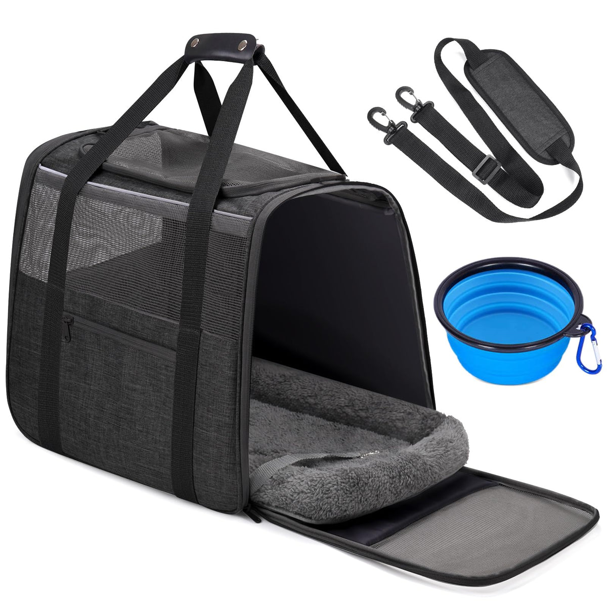 JUNGYOON premium cat carrier top-opening design for easy loading and comfy fit