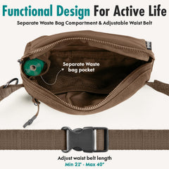 JUNIPOOCH dog treat pouch open, ready for quick rewards on walks.