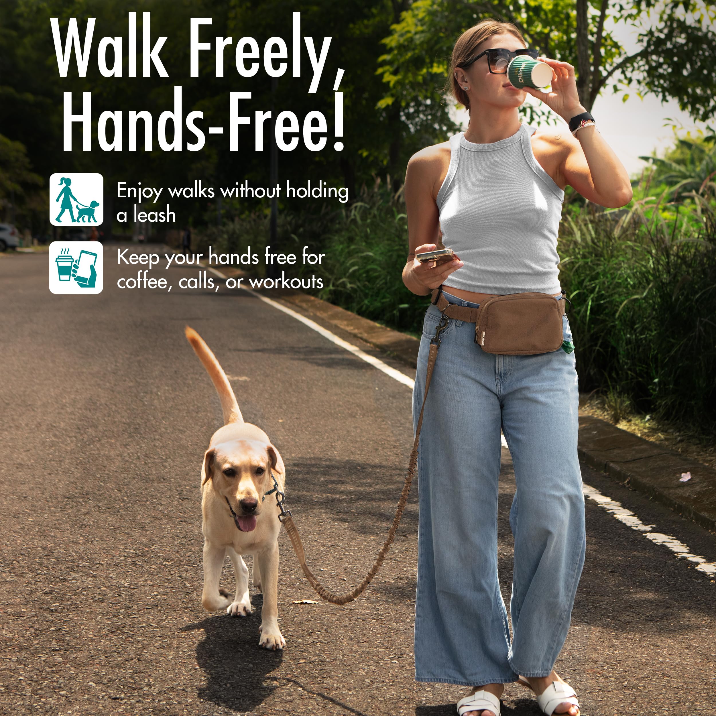 JUNIPOOCH phone keys wallet pocket keeps essentials organized during walks.