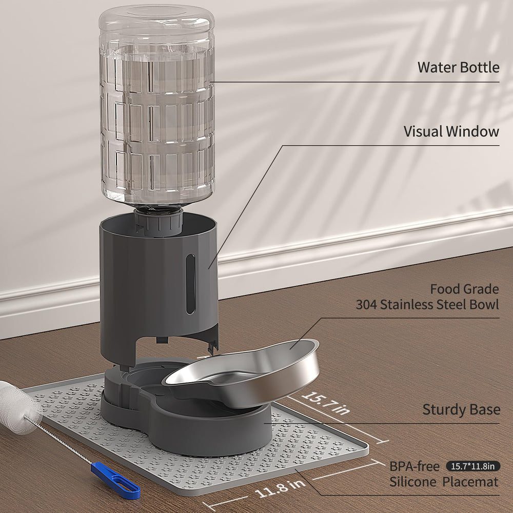 JUNSPOW BPA-free placemat protects surfaces while pets drink calmly.