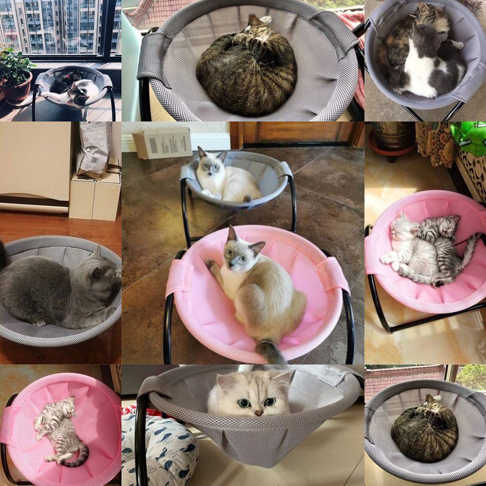 JUNSPOW cat bed foldable for convenient storage when not in use.