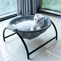 JUNSPOW cat bed free-standing structure for easy placement anywhere.