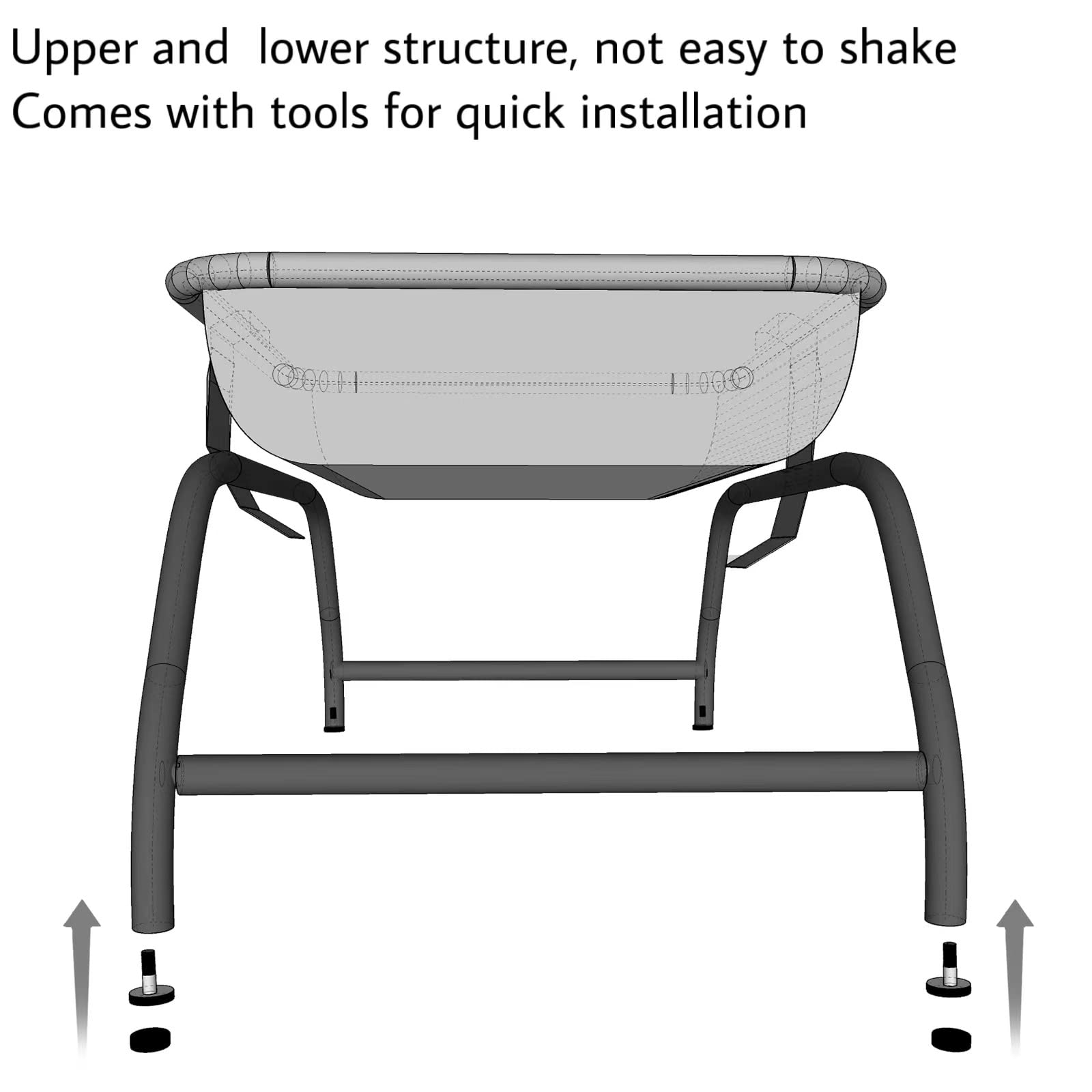 JUNSPOW cat bed square hammock foot plug highlights anti-slip design for floors
