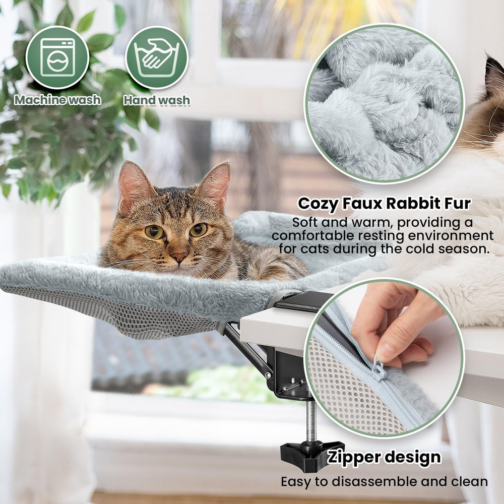 JUNSPOW cat desk bed one-click fold saves desk space after work
