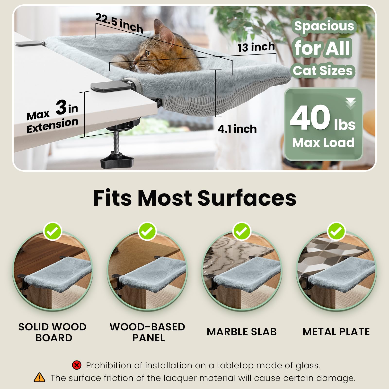 JUNSPOW cat desk bed zipper and faux rabbit fur offer easy cleaning and warmth