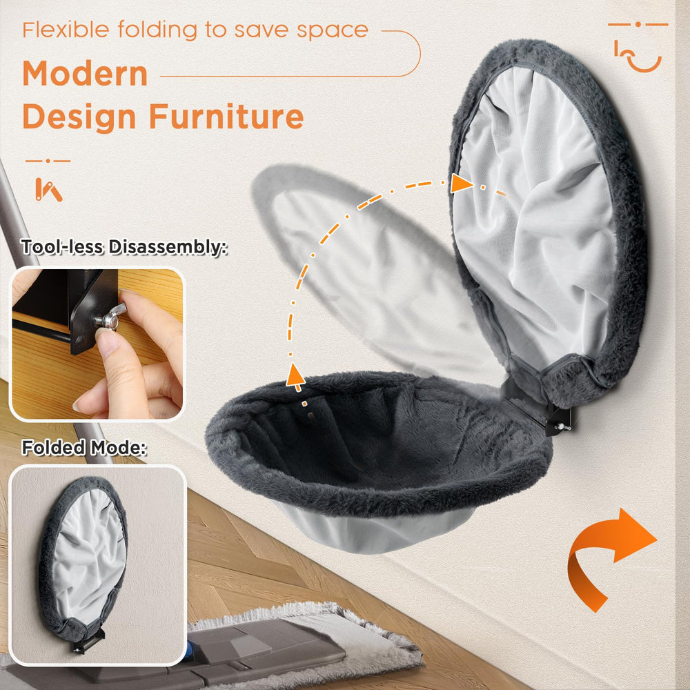 JUNSPOW cat hammock foldable design offers easy storage when not in use.