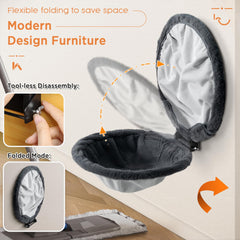 JUNSPOW cat hammock foldable design offers easy storage when not in use.