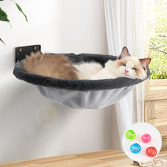 JUNSPOW wall-mounted cat hammock shows space-saving elevated lounging.
