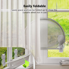 JUNSPOW cat window perch breathable mesh cover keeps summer cats cool.