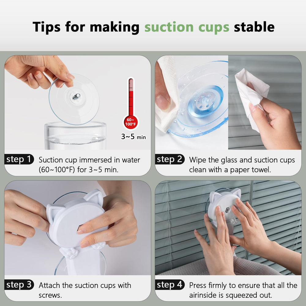 JUNSPOW pre-installation tips guide helps secure suction cups.