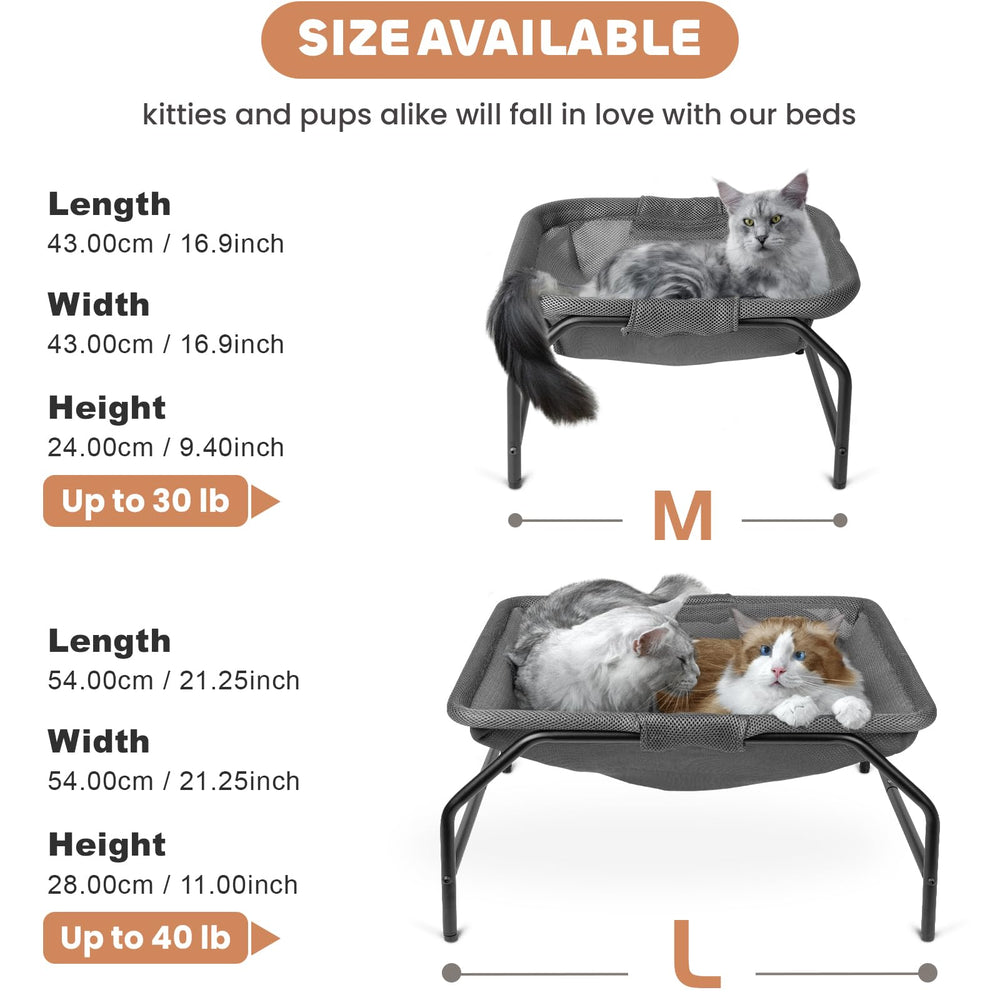 JUNSPOW Large Cat Hammock Bed upgraded size fits multiple pets.