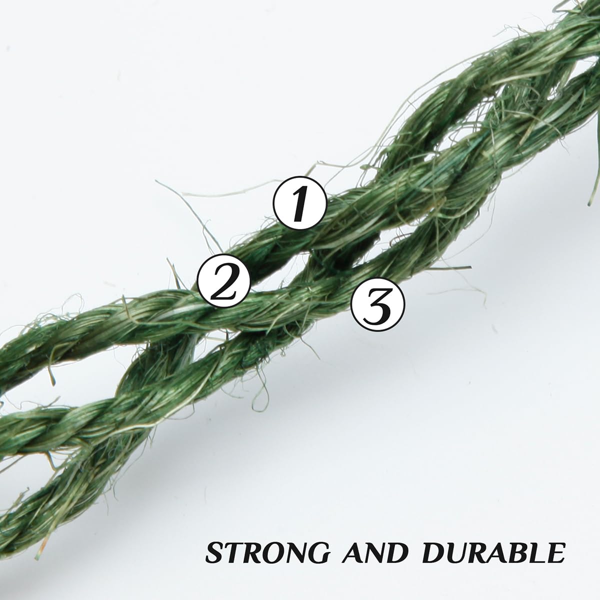 Juomid Green Sisal Rope used to wrap a cat tree for a fresh scratching surface