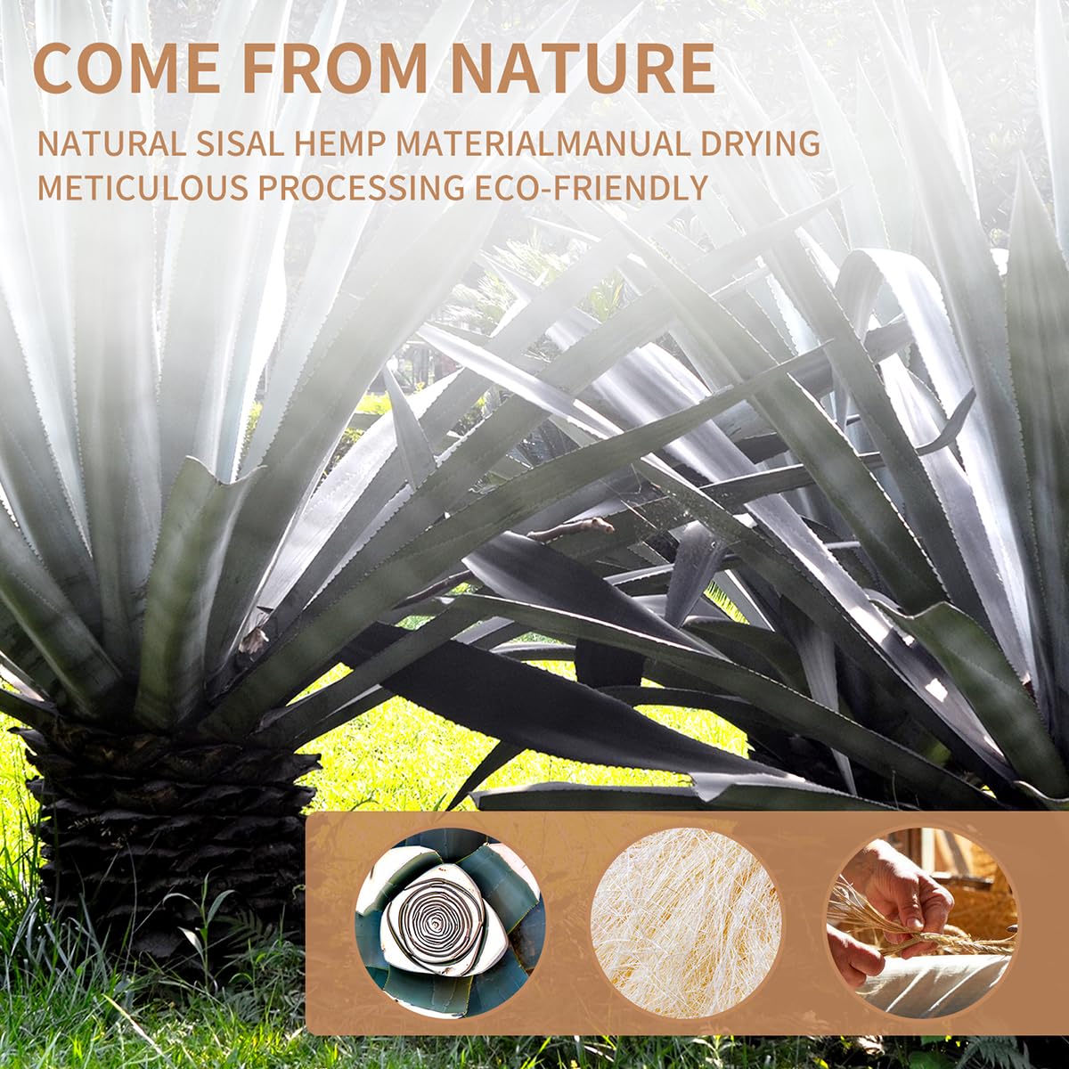 Juomid Green Sisal Rope made from eco-friendly natural fibers in home setup