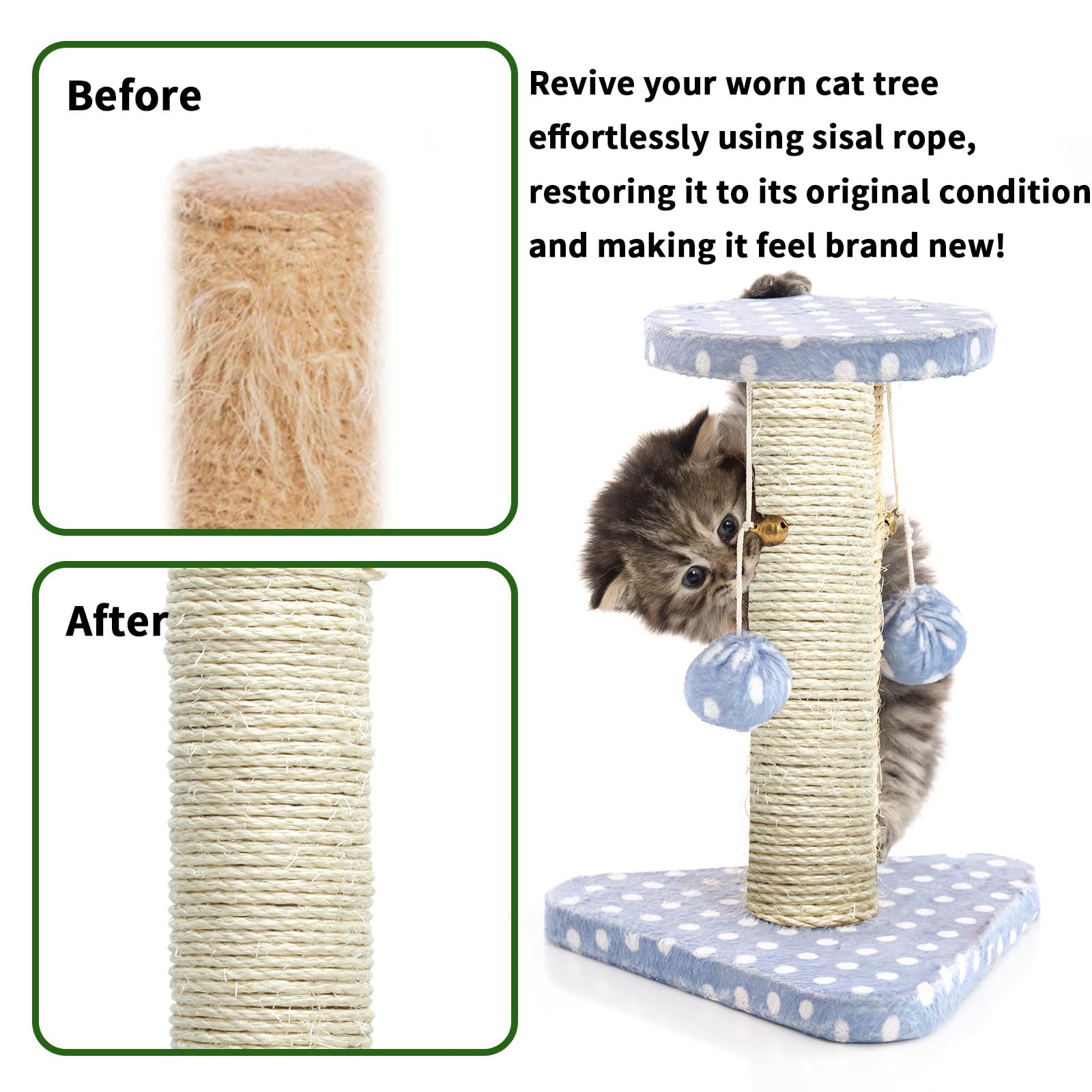 Juomid natural sisal rope texture showing rough cat friendly surface