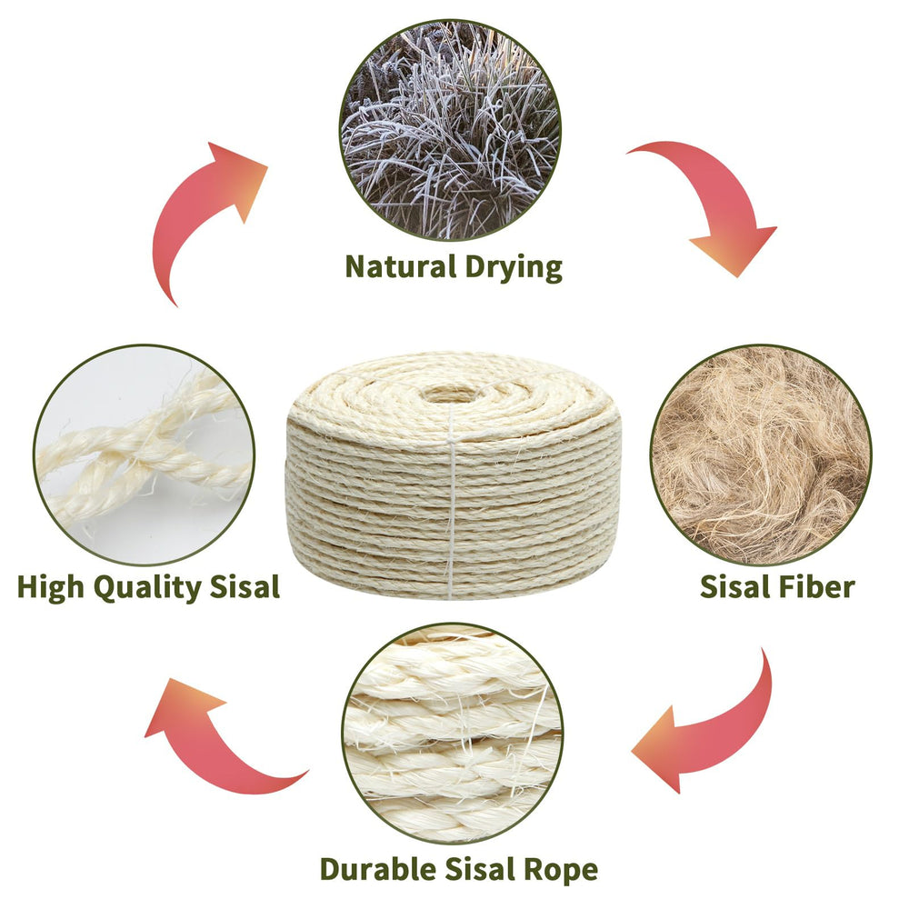 Juomid sisal rope DIY cat toy material for play and claws