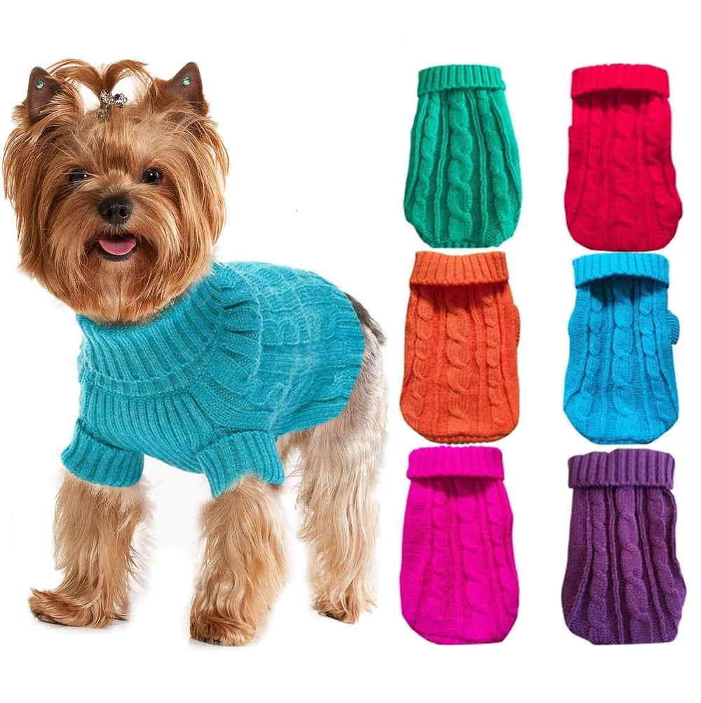 JUOMIIEL dog sweater red pullover size XS emphasizes snug fit for Yorkie or Chihuahua