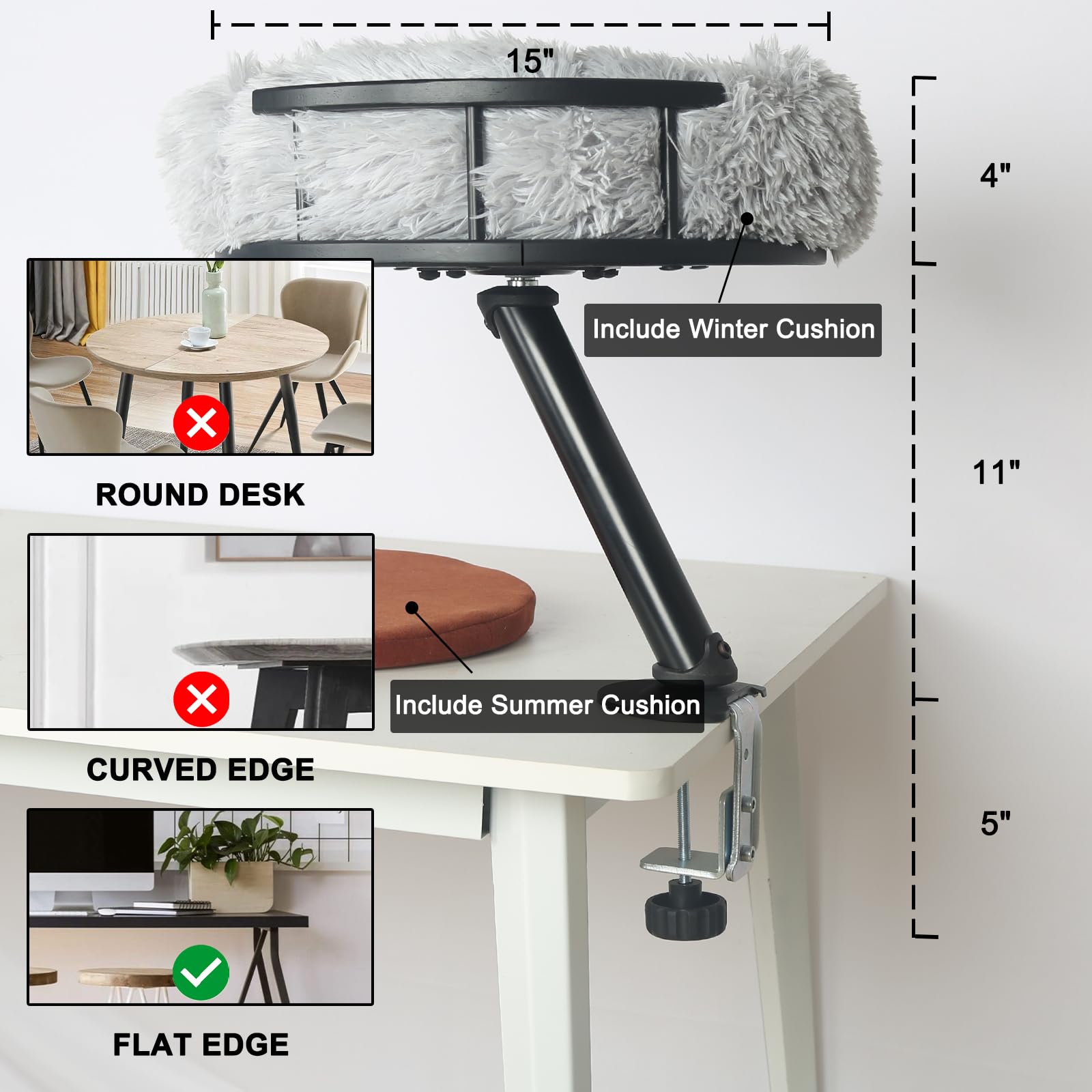 JuoPool cat desk bed strong support bars hold up to 30 pounds securely.