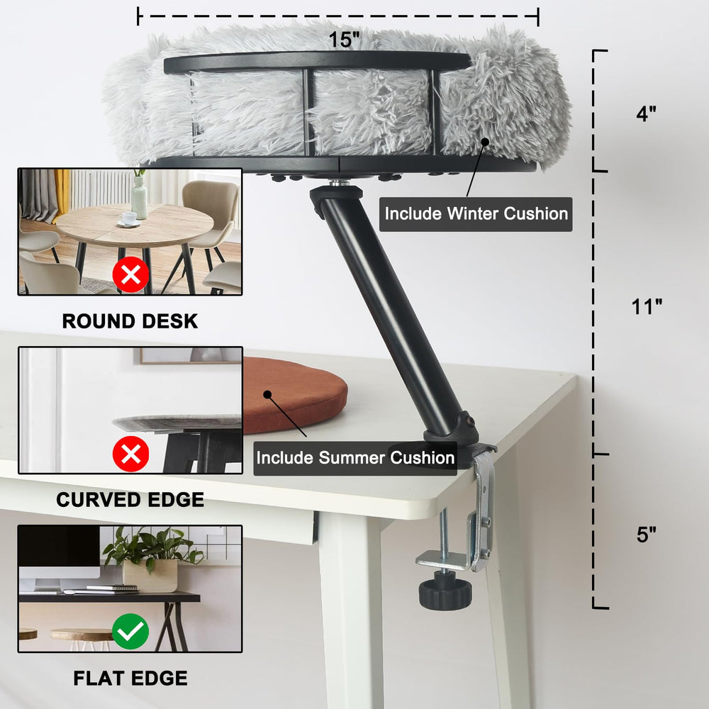 JuoPool cat desk bed strong support bars hold up to 30 pounds securely.