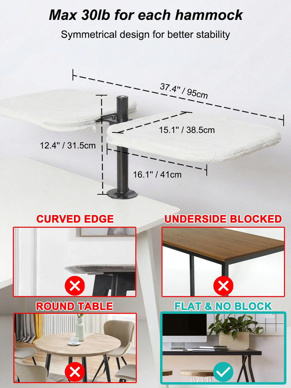 JuoPool Double Cat Desk Bed swivel feature enables flexible petting angles.