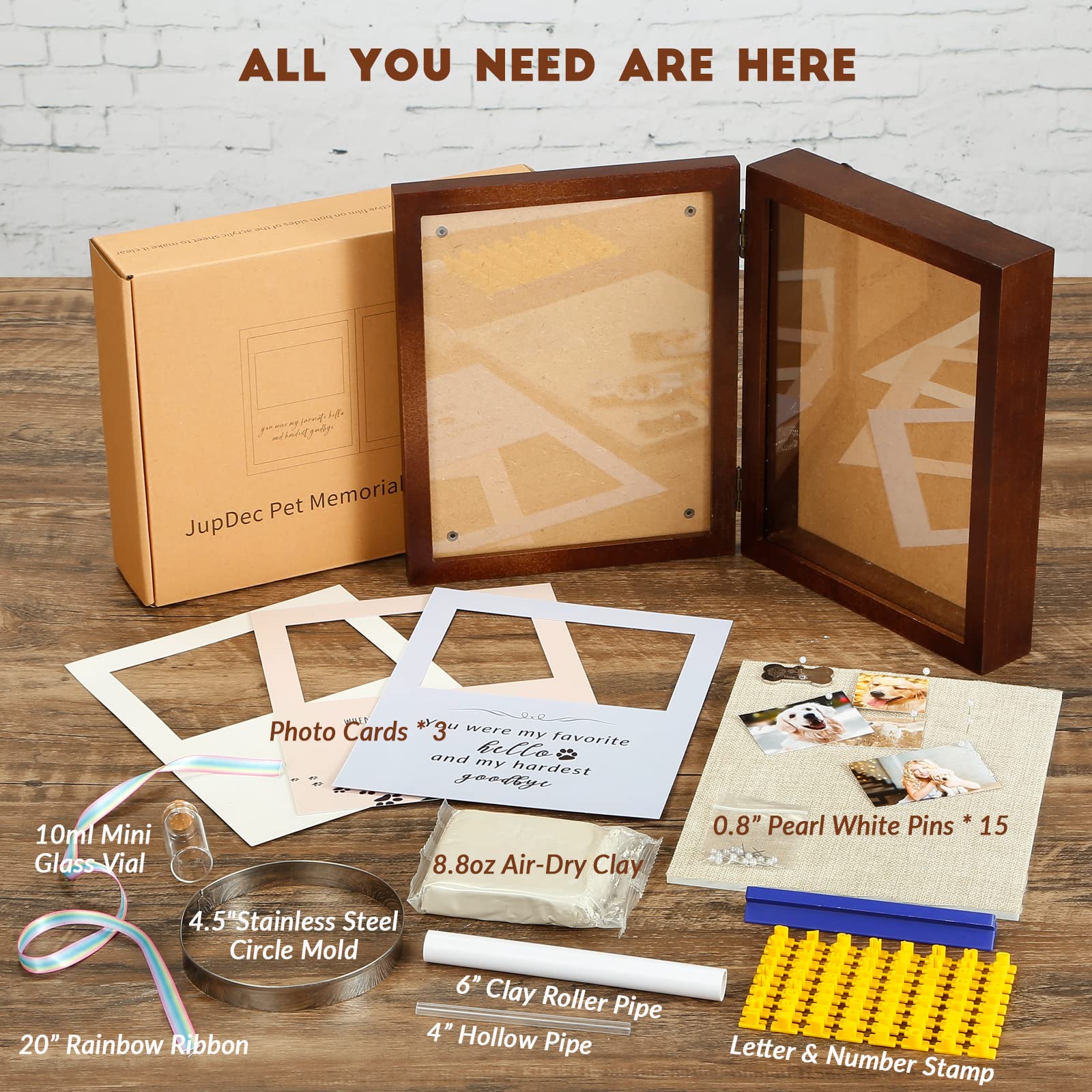 JupDec protective acrylic cover keeps mementos safe and visible.